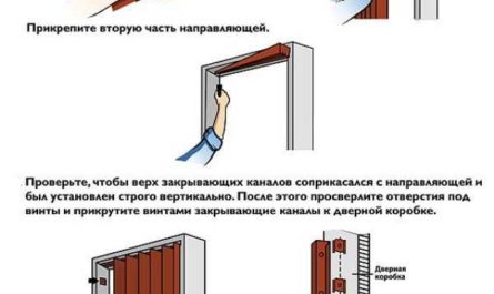 Как собрать дверь гармошку и установить: пошаговая инструкция с видео