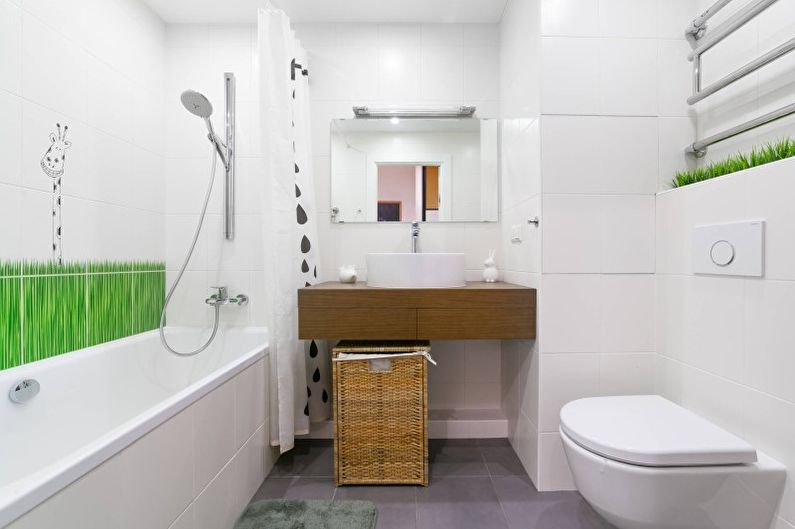 Ванная комната — минималистичный дизайн квартиры