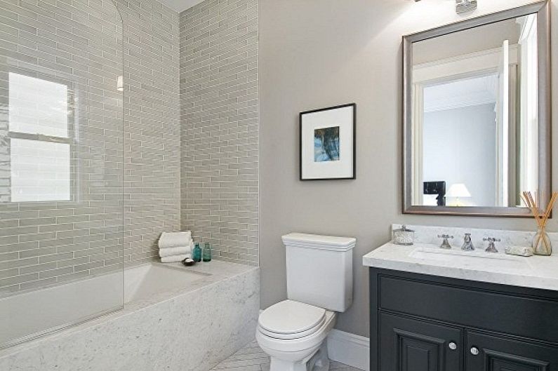 Дизайн маленькой ванной комнаты – отделка стен