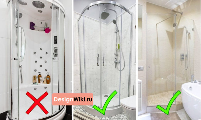 Дизайн ванной комнаты с душевой кабиной #ремонт #ванная