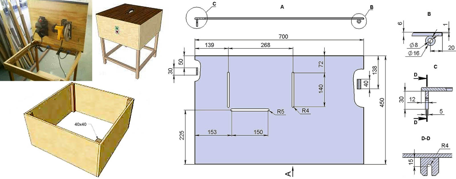 Конструкция пильного стола для ручной циркулярной пилы