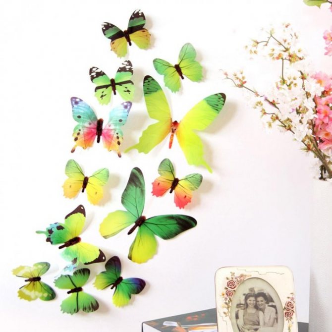 Декор стен бабочками своими руками: трафареты, материалы, крепление