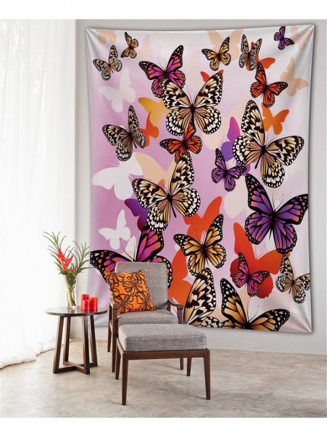 Декор стен бабочками своими руками: трафареты, материалы, крепление